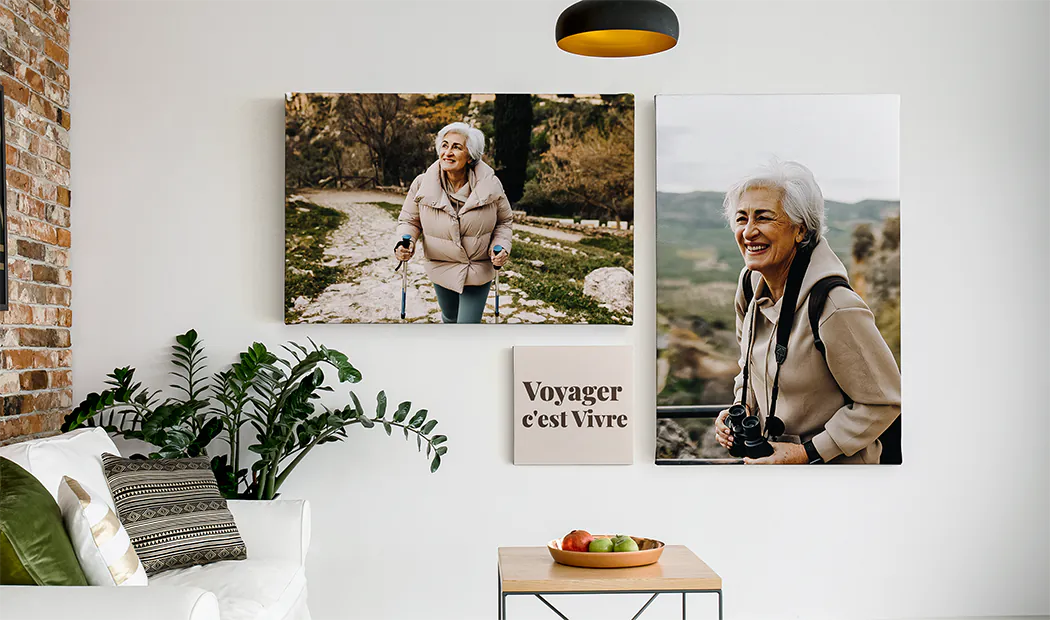 gallery wall of canvas prints