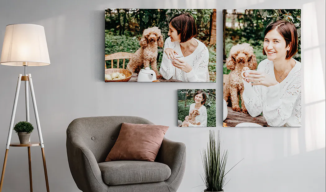 Canvas print of a couple enjoying their holiday